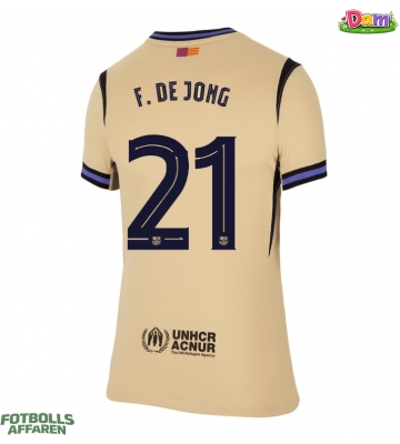 Barcelona Frenkie de Jong #21 Bortatröja Kvinnor 2025-26 Kortärmad